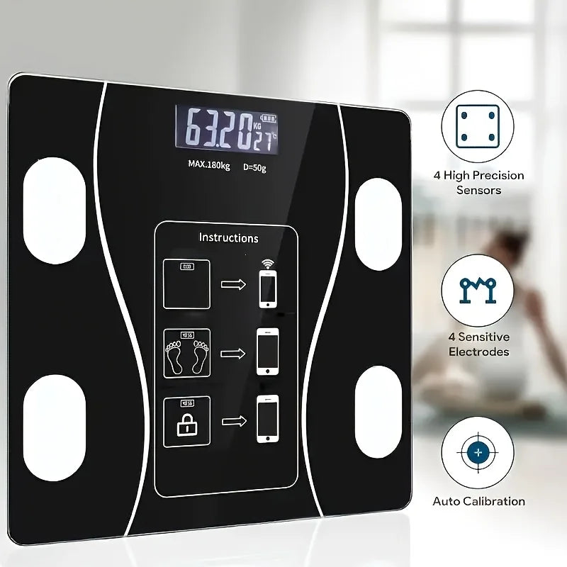 Smart Digital Body Scale — LED Display, 400lb Capacity for Weight & Fitness Tracking