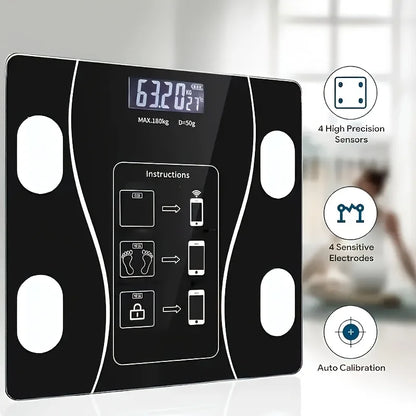 Smart Digital Body Scale — LED Display, 400lb Capacity for Weight & Fitness Tracking