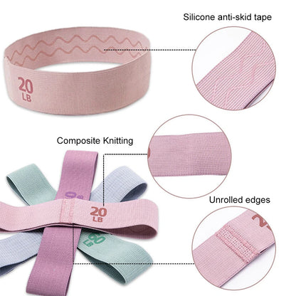 Fabric Resistance Loop Bands — Hip Circle & Glute Bands for Yoga, Pilates & Gym Training