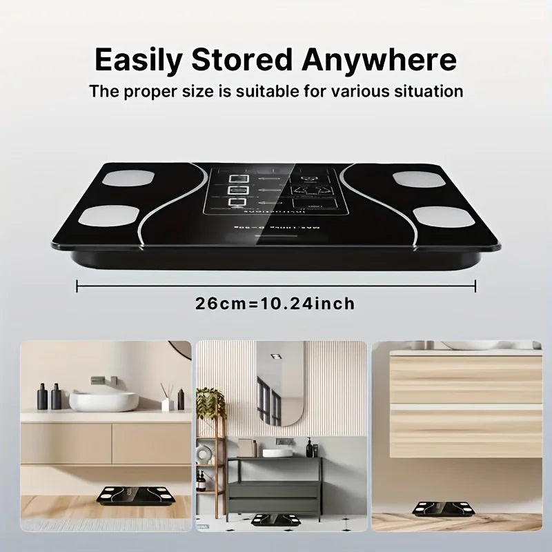 Smart Digital Body Scale — LED Display, 400lb Capacity for Weight & Fitness Tracking