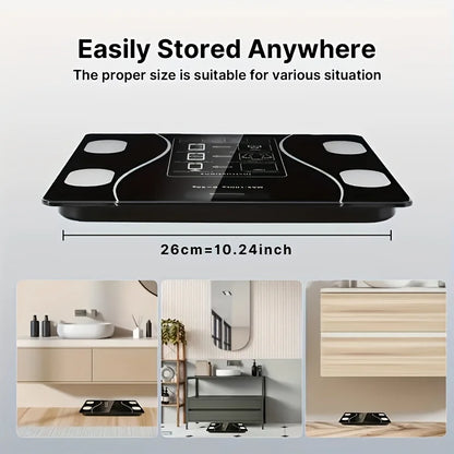 Smart Digital Body Scale — LED Display, 400lb Capacity for Weight & Fitness Tracking