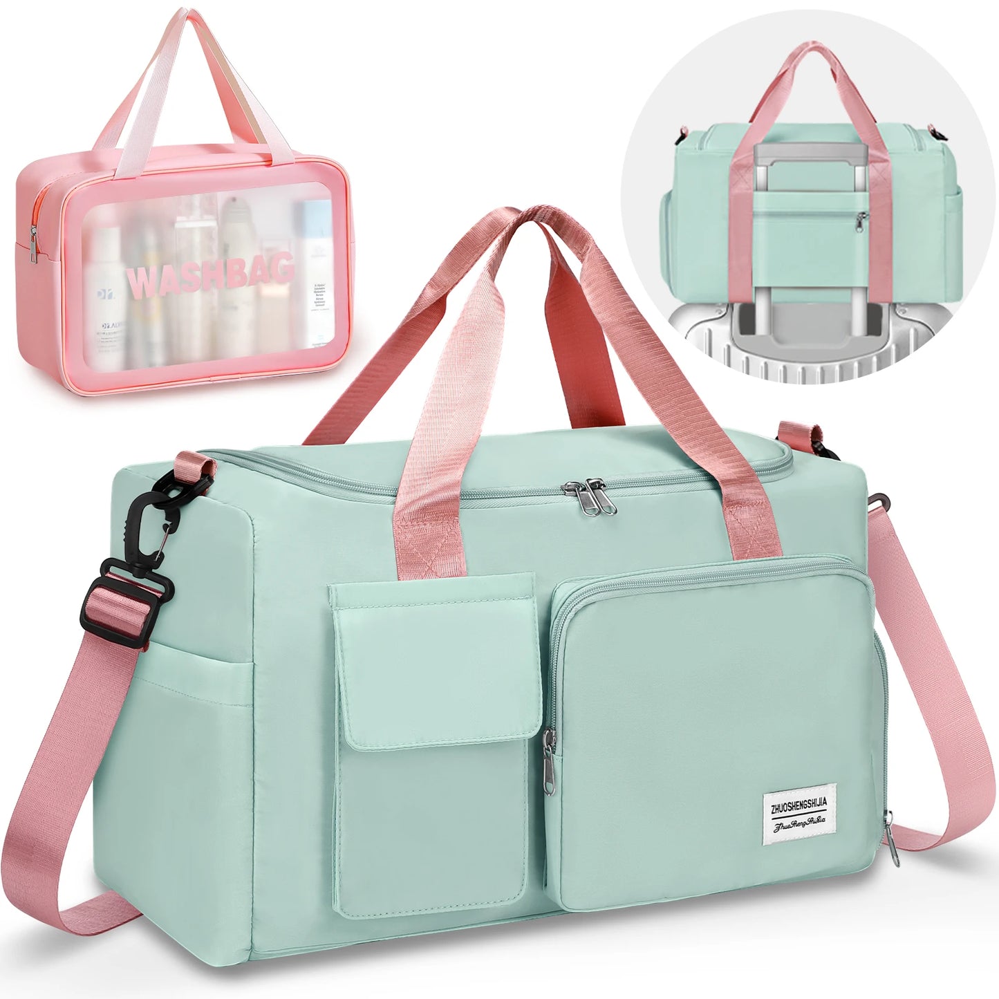ChargeFit Gym Duffel Bag — Waterproof Weekender with Dry & Wet Separation for Travel & Sport