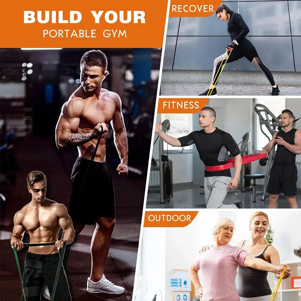 Resistance Bands Set — Pull-Up Assistance & Stretch Bands for Home Gym & Strength Training