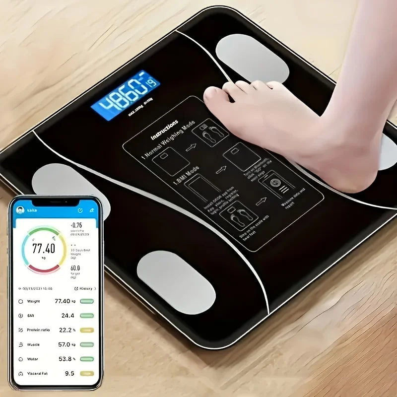 Smart Digital Body Scale — LED Display, 400lb Capacity for Weight & Fitness Tracking