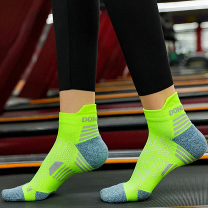 Marathon Sport Socks (3 Pairs) — Cushioned Mesh Ankle Socks for Running & Fitness