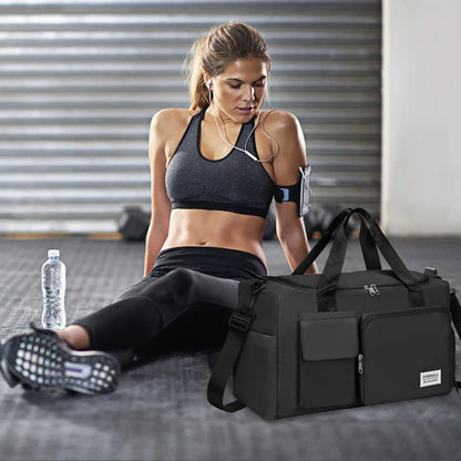 ChargeFit Gym Duffel Bag — Waterproof Weekender with Dry & Wet Separation for Travel & Sport