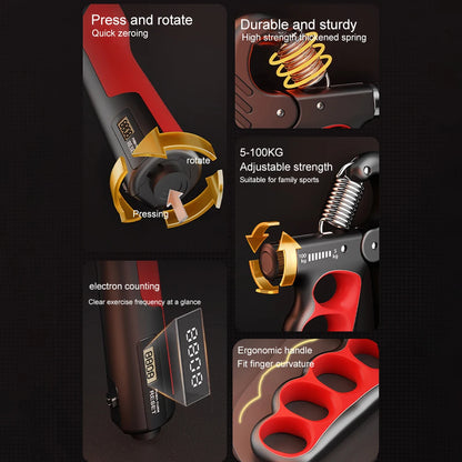 Adjustable Grip Strength Trainer — 5-100KG Hand Gripper for Wrist & Muscle Building
