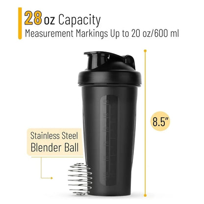 ChargeFit Protein Shaker — 600ml Leak-Proof Bottle with Whisk Ball for Gym & Outdoor
