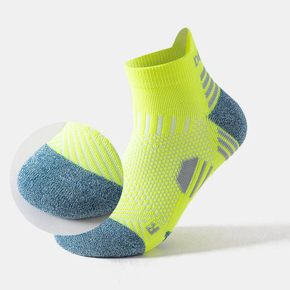 Marathon Sport Socks (3 Pairs) — Cushioned Mesh Ankle Socks for Running & Fitness