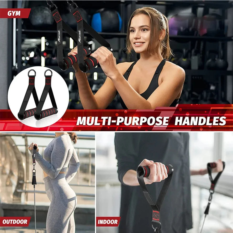 Triceps Rope Cable Attachment — Pull Down Cord for Biceps, Shoulders & Back Training