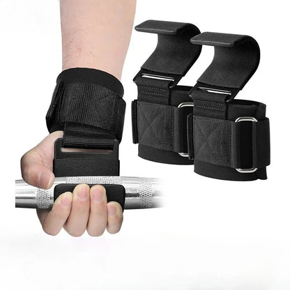 Weight Lifting Hooks & Straps — Non-Slip Grip Support for Deadlifts, Pull-Ups & Gym Training