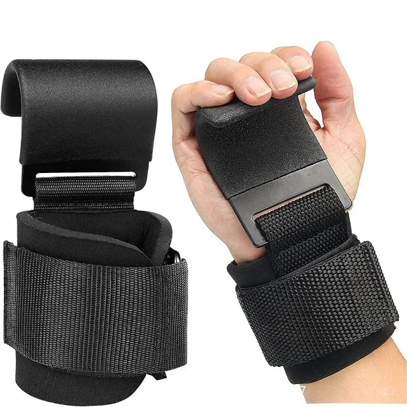 Weight Lifting Hooks & Straps — Non-Slip Grip Support for Deadlifts, Pull-Ups & Gym Training