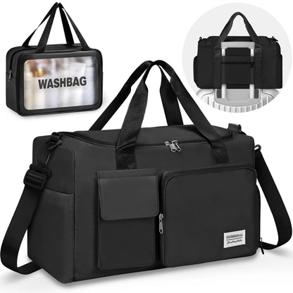 ChargeFit Gym Duffel Bag — Waterproof Weekender with Dry & Wet Separation for Travel & Sport